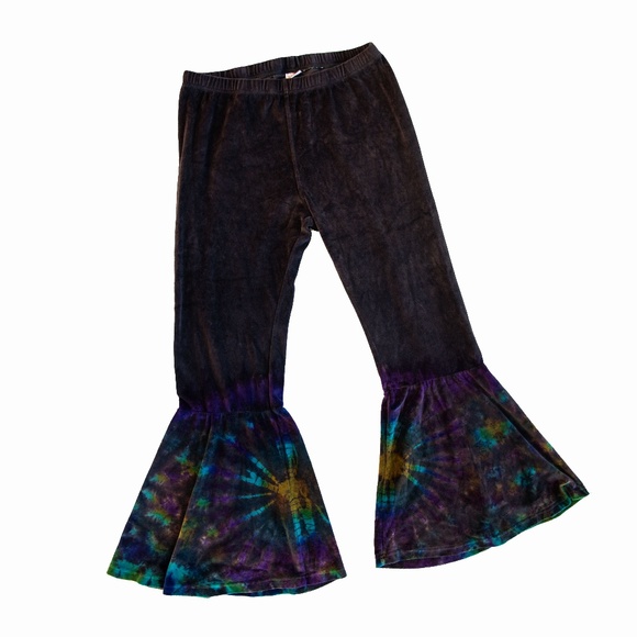 Black and Multicolor Flare Pants - Picture 8 of 9